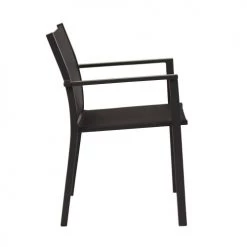 Now’s Home Fauteuils De Jardin Lot De 4 Fauteuils Empilables En Aluminium Noir -Fauteuils de jardin Soldes Boutique lot de 4 fauteuils empilables en aluminium noir 4