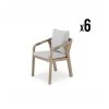 Kerama Lot De 6 Chaises De Jardin En Bois D'acacia Et En Corde Tressée -Fauteuils de jardin Soldes Boutique lot de 6 chaises de jardin en bois d acacia et en corde tressee