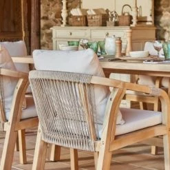 Kerama Lot De 6 Chaises De Jardin En Bois D'acacia Et En Corde Tressée 11 Kerama Lot De 6 Chaises De Jardin En Bois D'acacia Et En Corde Tressée -Fauteuils de jardin Soldes Boutique lot de 6 chaises de jardin en bois d acacia et en corde tressee 3