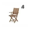 Kerama Lot De 6 Chaises De Jardin Pliante En Bois -Fauteuils de jardin Soldes Boutique lot de 6 chaises de jardin pliante en bois