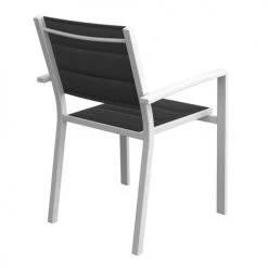 Homifab Lot De 6 Fauteuils De Jardin En Aluminium Blanc -Fauteuils de jardin Soldes Boutique lot de 6 fauteuils de jardin en aluminium blanc 2