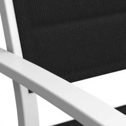 Homifab Lot De 6 Fauteuils De Jardin En Aluminium Blanc -Fauteuils de jardin Soldes Boutique lot de 6 fauteuils de jardin en aluminium blanc 3