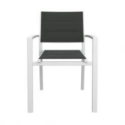 Homifab Lot De 6 Fauteuils De Jardin En Aluminium Blanc -Fauteuils de jardin Soldes Boutique lot de 6 fauteuils de jardin en aluminium blanc 5