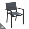 Homifab Lot De 6 Fauteuils De Jardin En Aluminium Noir 2 Homifab Lot De 6 Fauteuils De Jardin En Aluminium Noir -Fauteuils de jardin Soldes Boutique lot de 6 fauteuils de jardin en aluminium noir