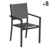 Happy Garden Chaises De Jardin Lot De 8 Chaises Rembourrées Gris En Aluminium Anthracite 1 Happy Garden Chaises De Jardin Lot De 8 Chaises Rembourrées Gris En Aluminium Anthracite -Fauteuils de jardin Soldes Boutique lot de 8 chaises rembourrees gris en aluminium anthracite