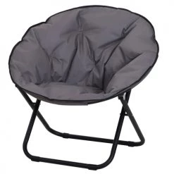 Outsunny Fauteuils De Jardin Loveuse Fauteuil Lune Rond De Jardin Pliable Gris