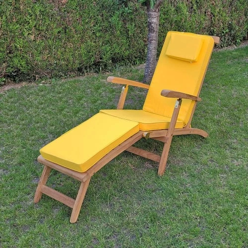 TECK’Attitude Matelas Pour Bain De Soleil Matelas Moutarde Pour Chaise Longue 4 TECK’Attitude Matelas Pour Bain De Soleil Matelas Moutarde Pour Chaise Longue – Image 2