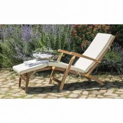 Maisons Du Monde Bains De Soleil Et Chaises Longues Matelas Pour Chaise Longue écru -Fauteuils de jardin Soldes Boutique matelas pour chaise longue ecru 1000 10 14 130927 4