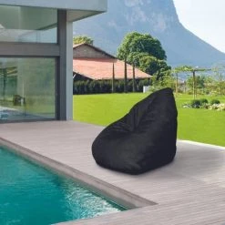 The Home Deco Factory Poufs De Jardin Poire Intérieure Extérieure Gris -Fauteuils de jardin Soldes Boutique poire interieure exterieure gris 4