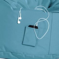 Sitting Point Poufs De Jardin Pouf D'extérieur Turquoise Avec Dossier 95x65x90 Cm -Fauteuils de jardin Soldes Boutique pouf d exterieur turquoise avec dossier 95x65x90 cm 3