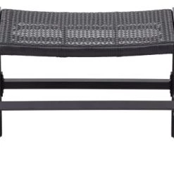 Woood Fauteuils De Jardin Pouf De Jardin En Aluminium Noir - Lot De 2 -Fauteuils de jardin Soldes Boutique pouf de jardin en aluminium noir lot de 2 4