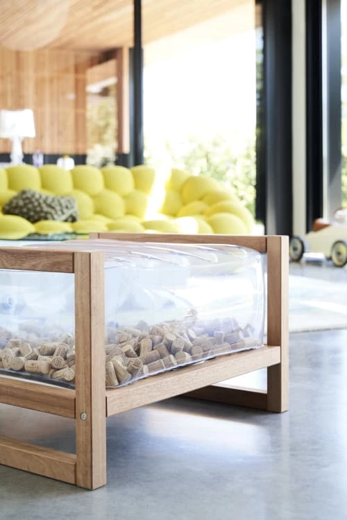 Mojow Poufs De Jardin Pouf En Bois Et Tpu Orange 4 Mojow Poufs De Jardin Pouf En Bois Et Tpu Orange – Image 2