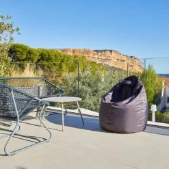 RED DECO Poufs De Jardin Pouf Extérieur Intérieur Polyester Gris 70x70x100CM -Fauteuils de jardin Soldes Boutique pouf exterieur interieur polyester gris 70x70x100cm 2