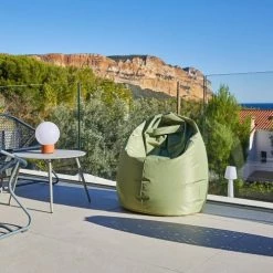 RED DECO Poufs De Jardin Pouf Extérieur Intérieur Polyester Vert 70x70x100CM -Fauteuils de jardin Soldes Boutique pouf exterieur interieur polyester vert 70x70x100cm 3