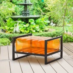 Mojow Fauteuils De Jardin Pouf Tpu Orange Cadre En Aluminium -Fauteuils de jardin Soldes Boutique pouf tpu orange cadre en aluminium 4