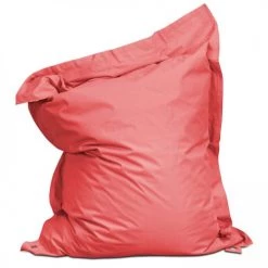 Oviala Poufs De Jardin Pouf XXL Imperméable Coussin Géant Corail
