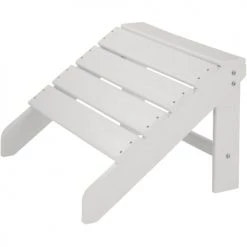 Tectake Fauteuils De Jardin Repose-pieds Blanc