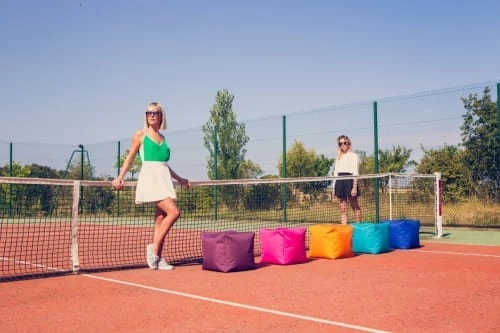 Jumbo Bag Fauteuils De Jardin Repose Pieds D'extérieur En Tissu Bleu 5 Jumbo Bag Fauteuils De Jardin Repose Pieds D'extérieur En Tissu Bleu – Image 3