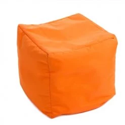 Jumbo Bag Fauteuils De Jardin Repose Pieds D'extérieur En Tissu Orange