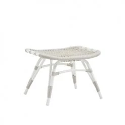 Sika Design Fauteuils De Jardin Repose-pieds En Aluminium Et Fibre Synthétique Blanc