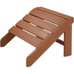 Tectake Fauteuils De Jardin Repose-pieds Marron