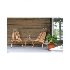 EcoFurn Chaises De Jardin Repose Pieds Table Basse Lilly Chêne -Fauteuils de jardin Soldes Boutique repose pieds table basse lilly chene 2