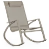 Bizzotto Fauteuils De Jardin Rocking Chair D'extérieur En Acier Beige -Fauteuils de jardin Soldes Boutique rocking chair d exterieur en acier beige
