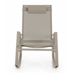 Bizzotto Fauteuils De Jardin Rocking Chair D'extérieur En Acier Beige -Fauteuils de jardin Soldes Boutique rocking chair d exterieur en acier beige 2