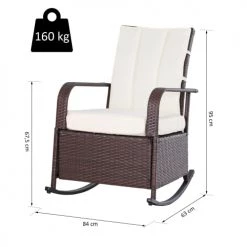 Outsunny Fauteuils De Jardin Rocking Chair Extérieur Cosy Coussins Inclus Résine Tressée Chocolat 10 Outsunny Fauteuils De Jardin Rocking Chair Extérieur Cosy Coussins Inclus Résine Tressée Chocolat -Fauteuils de jardin Soldes Boutique rocking chair exterieur cosy coussins inclus resine tressee chocolat 2