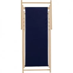 Kare Design Bains De Soleil Et Chaises Longues Set De 2 Chiliennes Pliantes En Coton Bleu Foncé Et Hêtre Massif -Fauteuils de jardin Soldes Boutique set de 2 chiliennes pliantes en coton bleu fonce et hetre massif 2