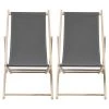 Kare Design Bains De Soleil Et Chaises Longues Set De 2 Chiliennes Pliantes En Coton Gris Et Hêtre Massif 1 Kare Design Bains De Soleil Et Chaises Longues Set De 2 Chiliennes Pliantes En Coton Gris Et Hêtre Massif -Fauteuils de jardin Soldes Boutique set de 2 chiliennes pliantes en coton gris et hetre massif