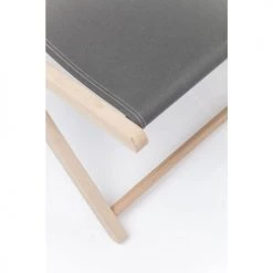Kare Design Bains De Soleil Et Chaises Longues Set De 2 Chiliennes Pliantes En Coton Gris Et Hêtre Massif -Fauteuils de jardin Soldes Boutique set de 2 chiliennes pliantes en coton gris et hetre massif 2