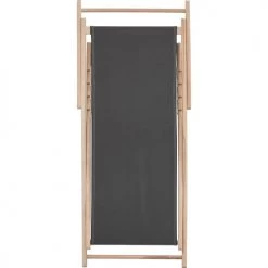 Kare Design Bains De Soleil Et Chaises Longues Set De 2 Chiliennes Pliantes En Coton Gris Et Hêtre Massif -Fauteuils de jardin Soldes Boutique set de 2 chiliennes pliantes en coton gris et hetre massif 3