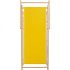 Kare Design Bains De Soleil Et Chaises Longues Set De 2 Chiliennes Pliantes En Coton Jaune Et Hêtre Massif -Fauteuils de jardin Soldes Boutique set de 2 chiliennes pliantes en coton jaune et hetre massif 2