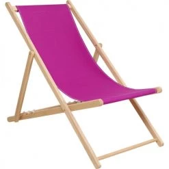 Kare Design Bains De Soleil Et Chaises Longues Set De 2 Chiliennes Pliantes En Coton Rose Et Hêtre Massif -Fauteuils de jardin Soldes Boutique set de 2 chiliennes pliantes en coton rose et hetre massif 3