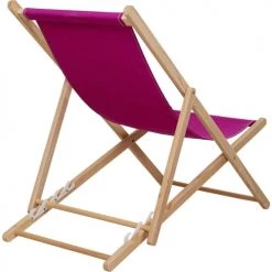 Kare Design Bains De Soleil Et Chaises Longues Set De 2 Chiliennes Pliantes En Coton Rose Et Hêtre Massif -Fauteuils de jardin Soldes Boutique set de 2 chiliennes pliantes en coton rose et hetre massif 4