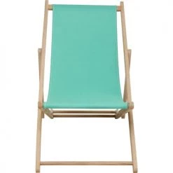 Kare Design Bains De Soleil Et Chaises Longues Set De 2 Chiliennes Pliantes En Coton Vert Et Hêtre Massif