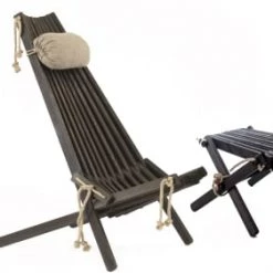 EcoFurn Chaises De Jardin Tablette D'appoint-repose-pied Pin - Turquoise, Huilé