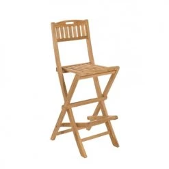 MACABANE Chaises De Jardin Tabouret De Bar De Jardin En Bois Teck
