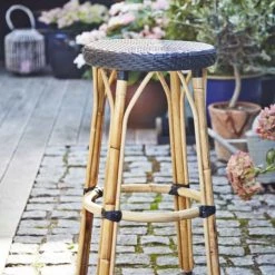 Sika Design Chaises De Jardin Tabouret De Bar En Rotin Et Fibre Synthétique 78cm Noir -Fauteuils de jardin Soldes Boutique tabouret de bar en rotin et fibre synthetique 78cm noir 1