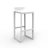 Vondom Chaises De Jardin Tabouret De Bar Wall Street Plastique Blanc 42x86x42 Cm -Fauteuils de jardin Soldes Boutique tabouret de bar wall street plastique blanc 42x86x42 cm 1
