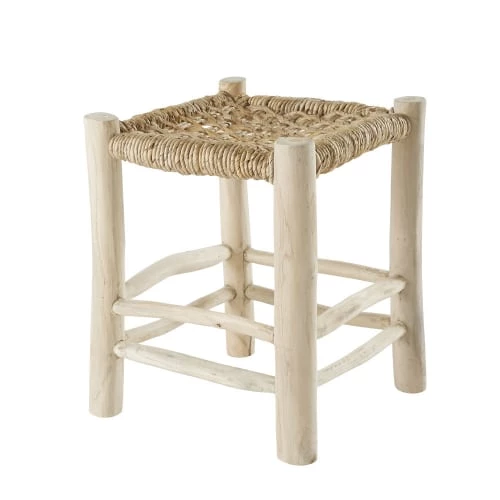 Maisons Du Monde Fauteuils De Jardin Tabouret En Teck Et Fibre Végétale Tressée 3 Maisons Du Monde Fauteuils De Jardin Tabouret En Teck Et Fibre Végétale Tressée