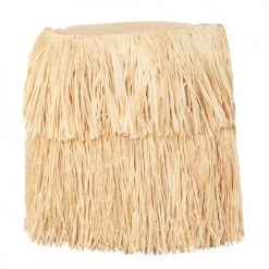 MX HOME Fauteuils De Jardin Tabouret Extérieur Effet Raphia à Frange