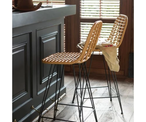 Meubles & Design Chaises De Jardin Tabouret Extérieur Effet Rotin 4 Meubles & Design Chaises De Jardin Tabouret Extérieur Effet Rotin – Image 2