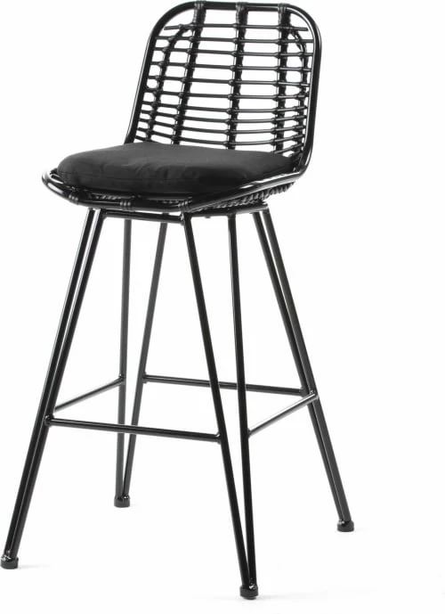 Thai Natura Chaises De Jardin Tabouret Haut D’extérieur En Aluminium Et Assise Noir 4 Thai Natura Chaises De Jardin Tabouret Haut D’extérieur En Aluminium Et Assise Noir – Image 2