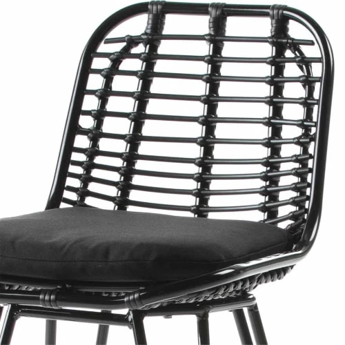 Thai Natura Chaises De Jardin Tabouret Haut D’extérieur En Aluminium Et Assise Noir 5 Thai Natura Chaises De Jardin Tabouret Haut D’extérieur En Aluminium Et Assise Noir – Image 3