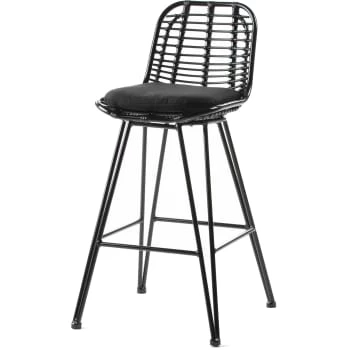 Thai Natura Chaises De Jardin Tabouret Haut D’extérieur En Aluminium Et Assise Noir 6 Thai Natura Chaises De Jardin Tabouret Haut D’extérieur En Aluminium Et Assise Noir – Image 4