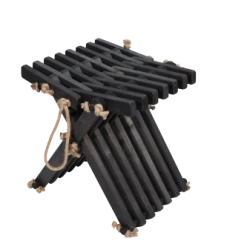 EcoFurn Chaises De Jardin Tabouret Papillon Noir