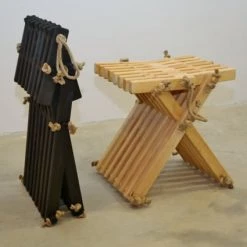 EcoFurn Chaises De Jardin Tabouret Papillon - Pin Thermo -Fauteuils de jardin Soldes Boutique tabouret papillon pin thermo 2