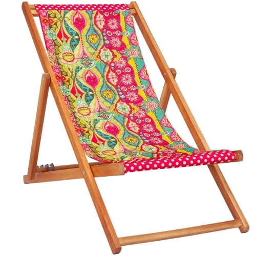 Vent De Bohème Bains De Soleil Et Chaises Longues Toile De Chilienne Prête à Poser Imprimé Design Fleuri 5 Vent De Bohème Bains De Soleil Et Chaises Longues Toile De Chilienne Prête à Poser Imprimé Design Fleuri – Image 3